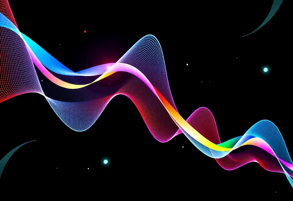 Abstraktní vizuální prvek symbolizující dynamiku a modernost marketingové agentury