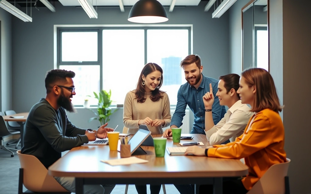 Tým brandtune diskutuje marketingové strategie