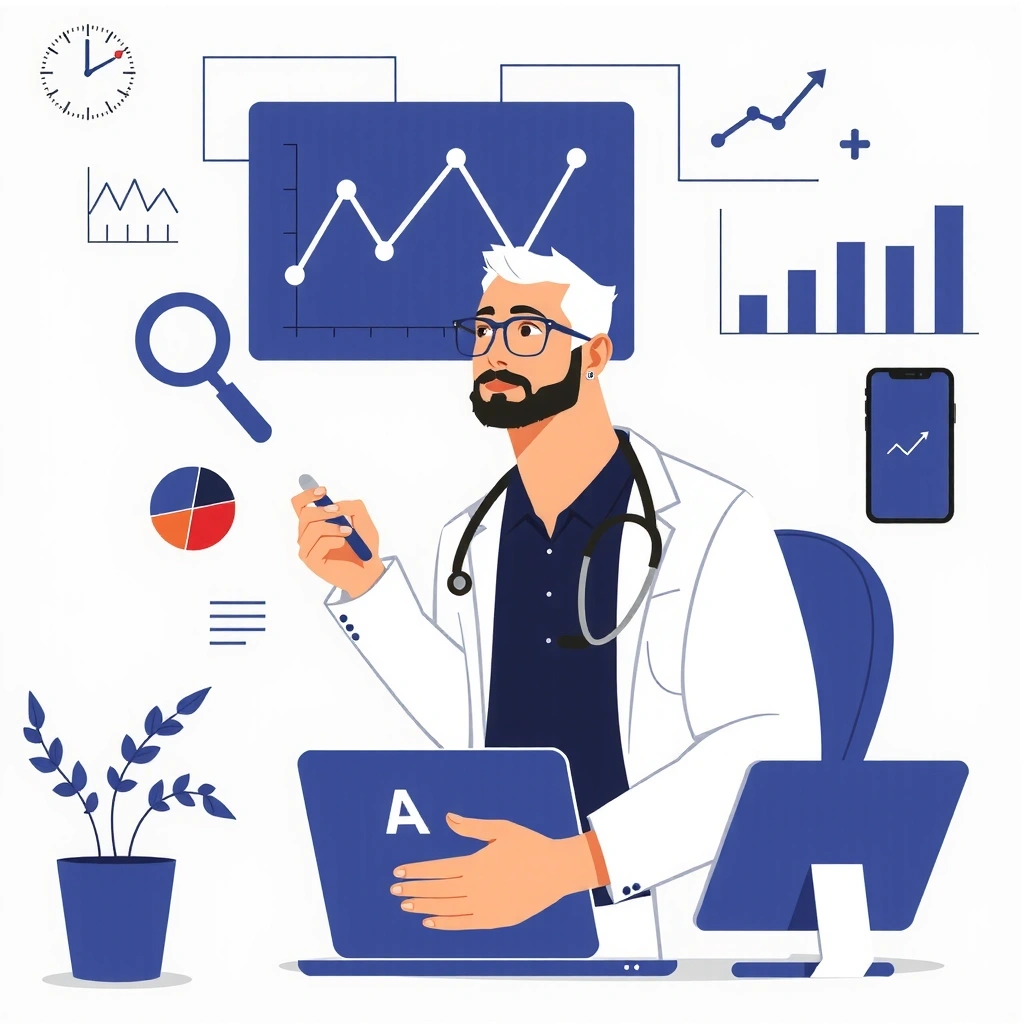 Ilustrace marketingového specialisty