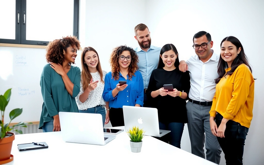 Tým brandtune při týmové aktivitě