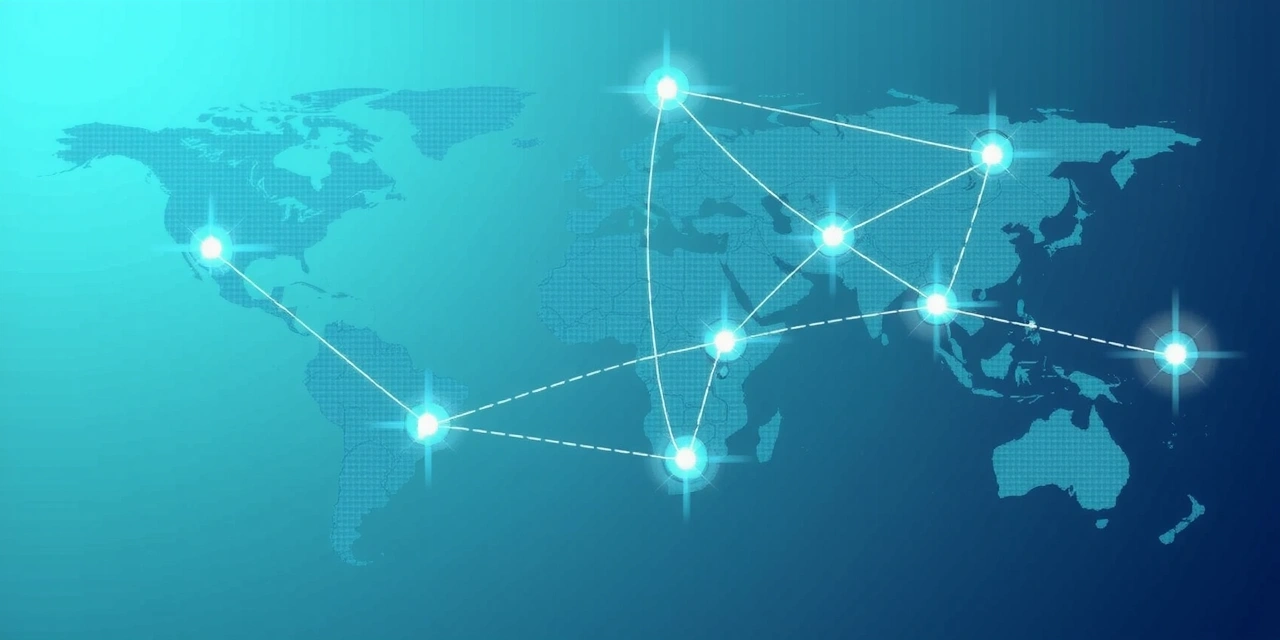 Globální mapa s body označujícími dosah brandtune